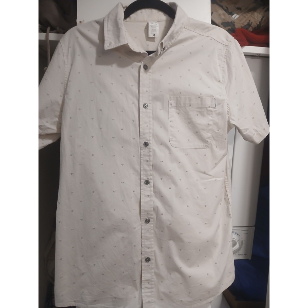 Vuori Shirt Mens Medium Beige Button Down Stretch Pocket